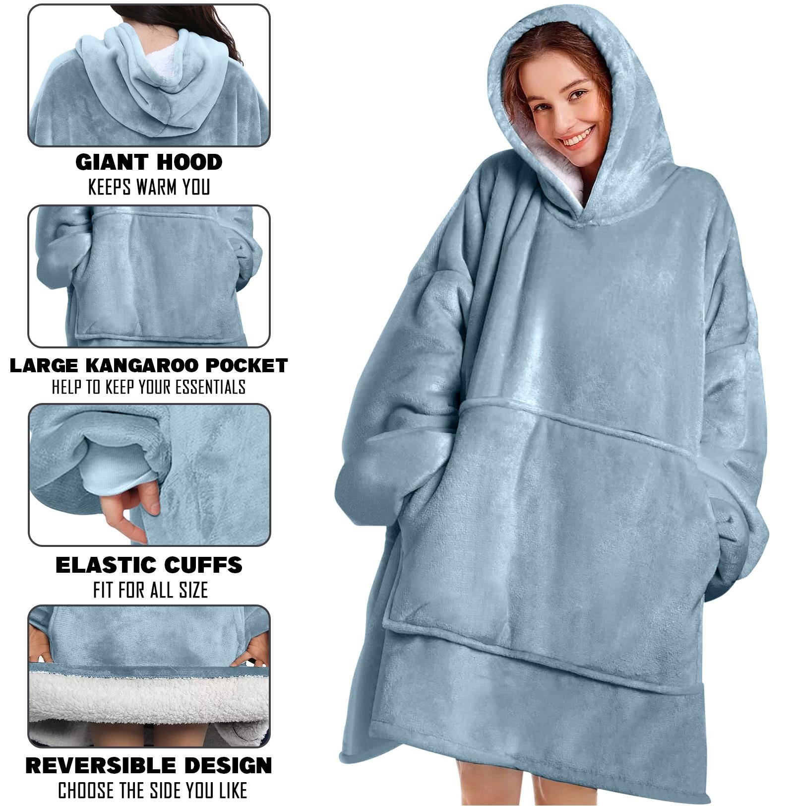 Oversized Cozy Blanket Hoodie for Men and Women - Ultra Soft