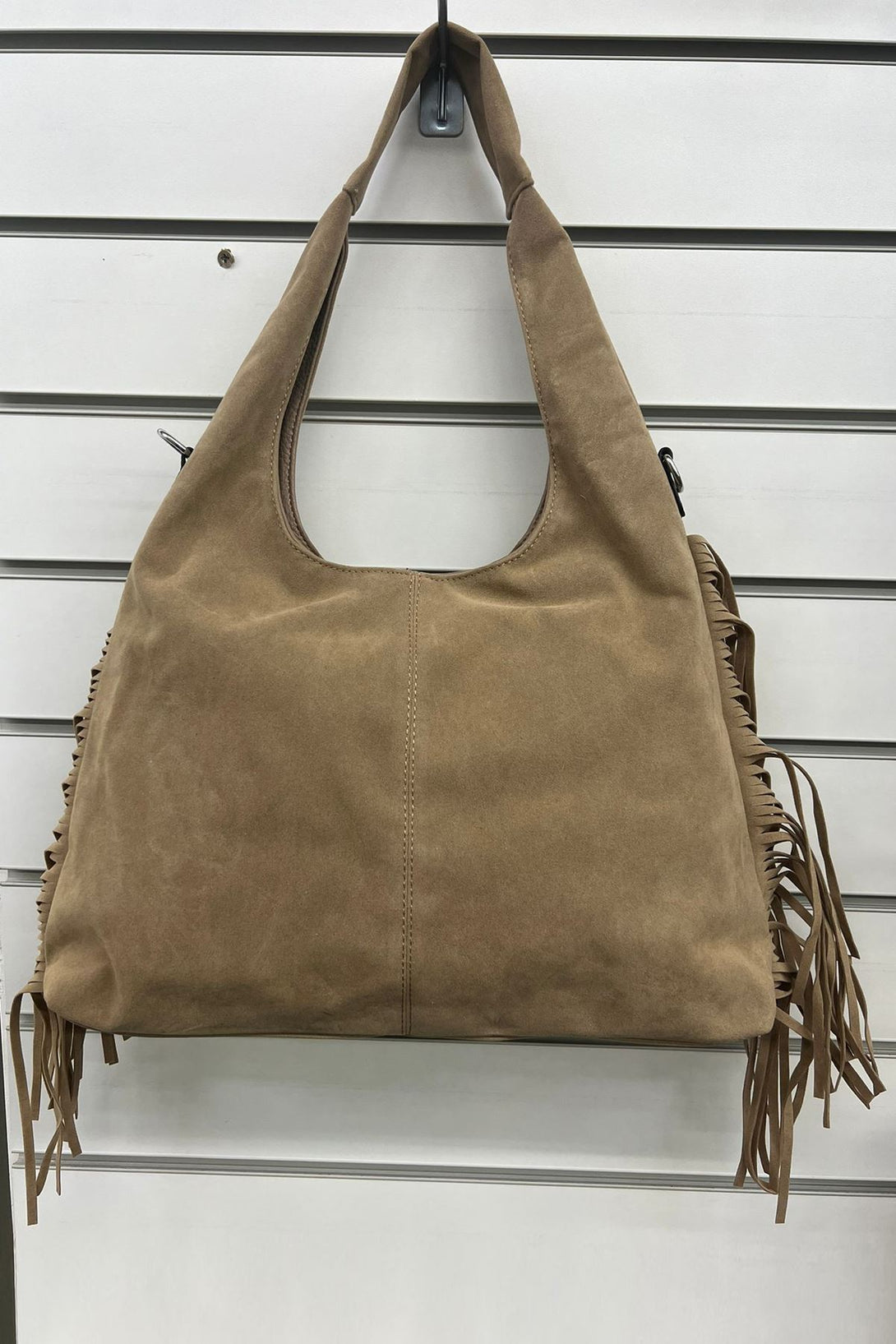 casual suede fringe bag
