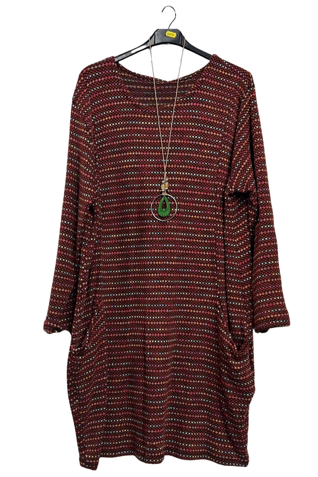 relaxed fit multicolour dots dress
