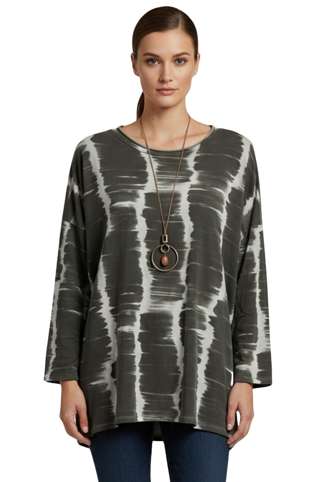 casual high low hem blouse
