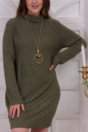 Plain With Necklace Viscose Top