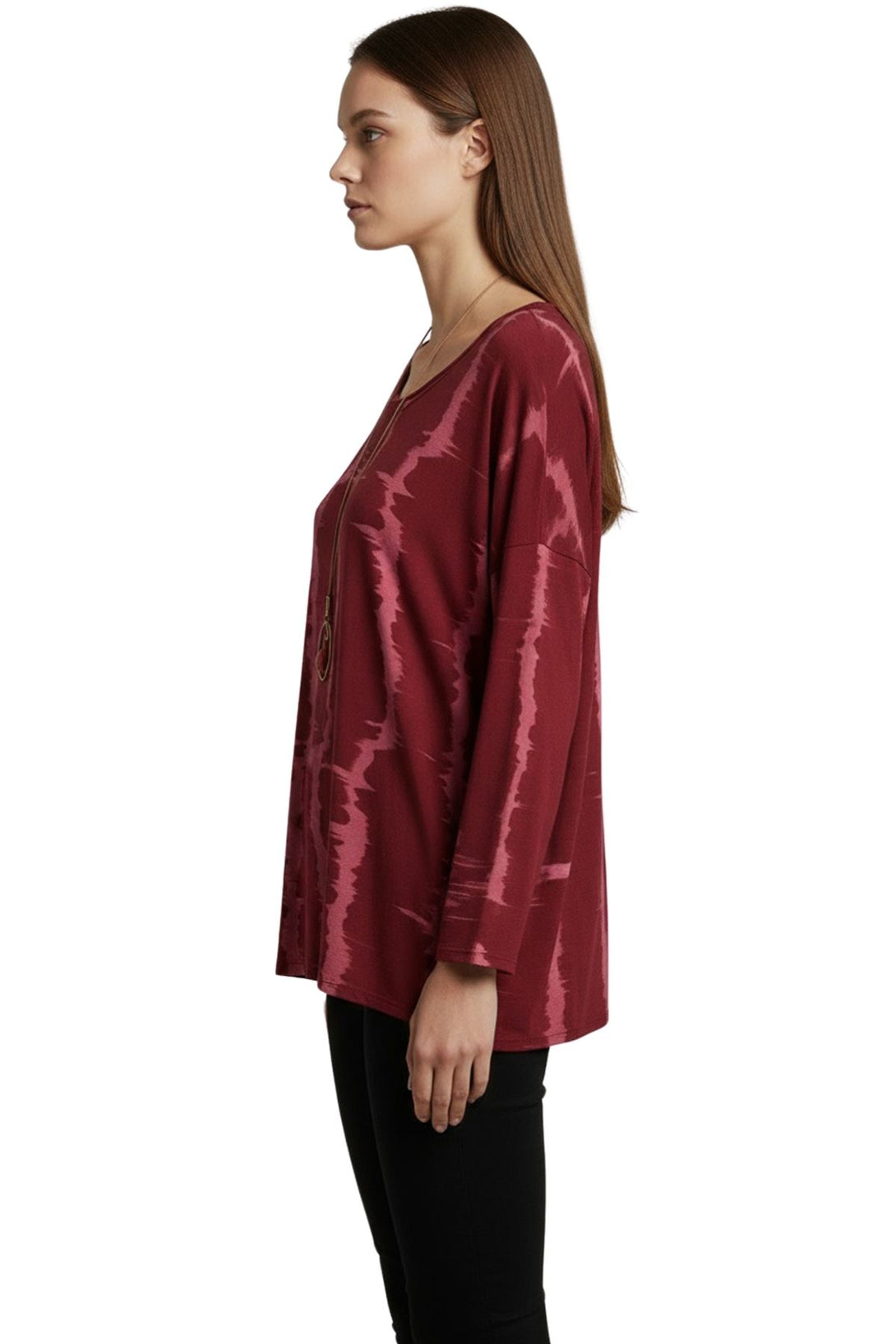 women abstract print cotton top
