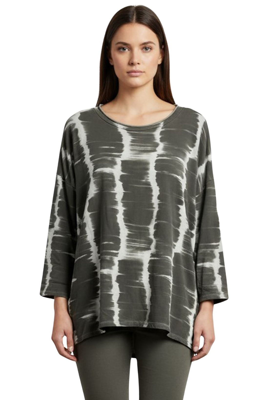 ladies vertical tie dye tunic