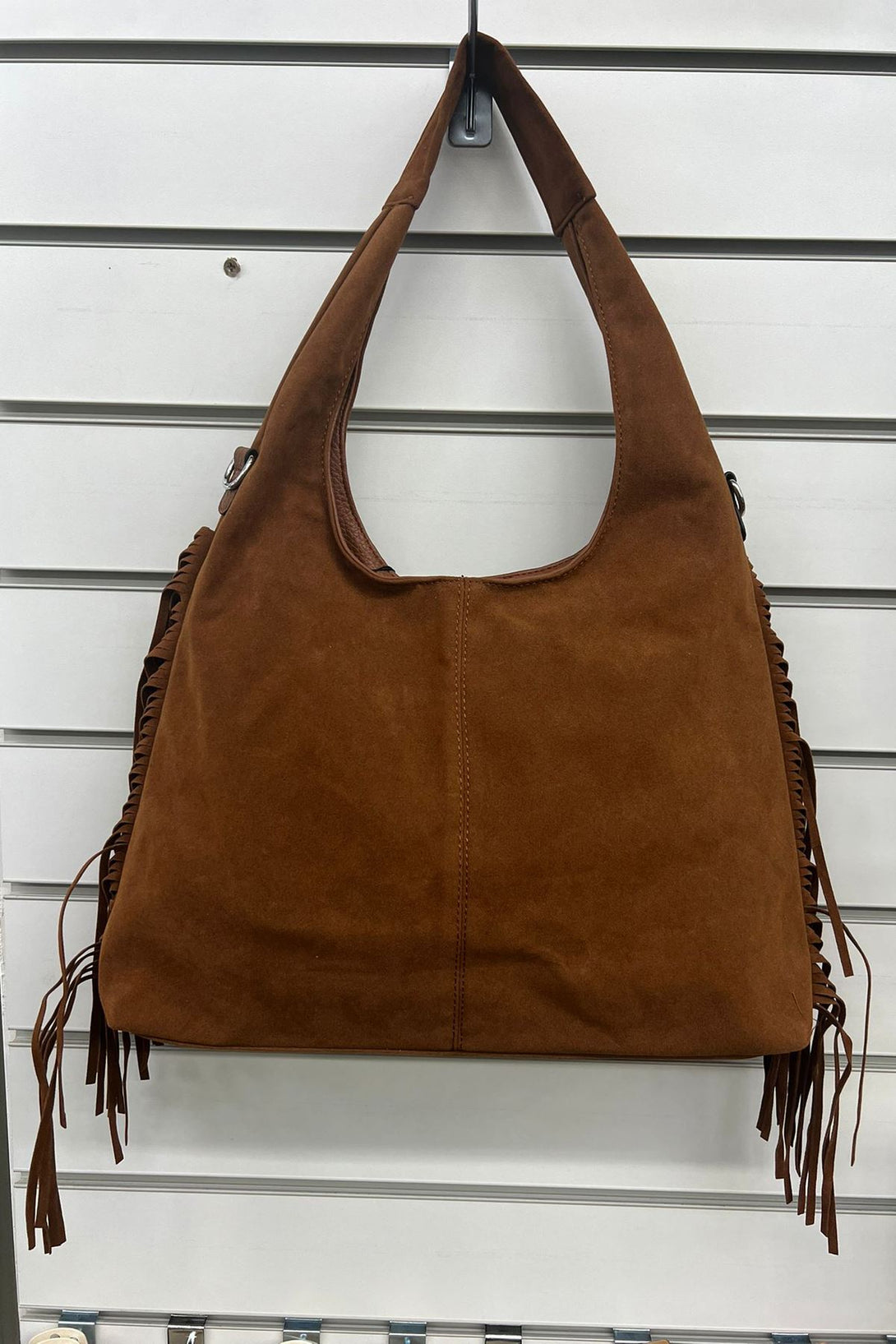 womens suede fringe handbag
