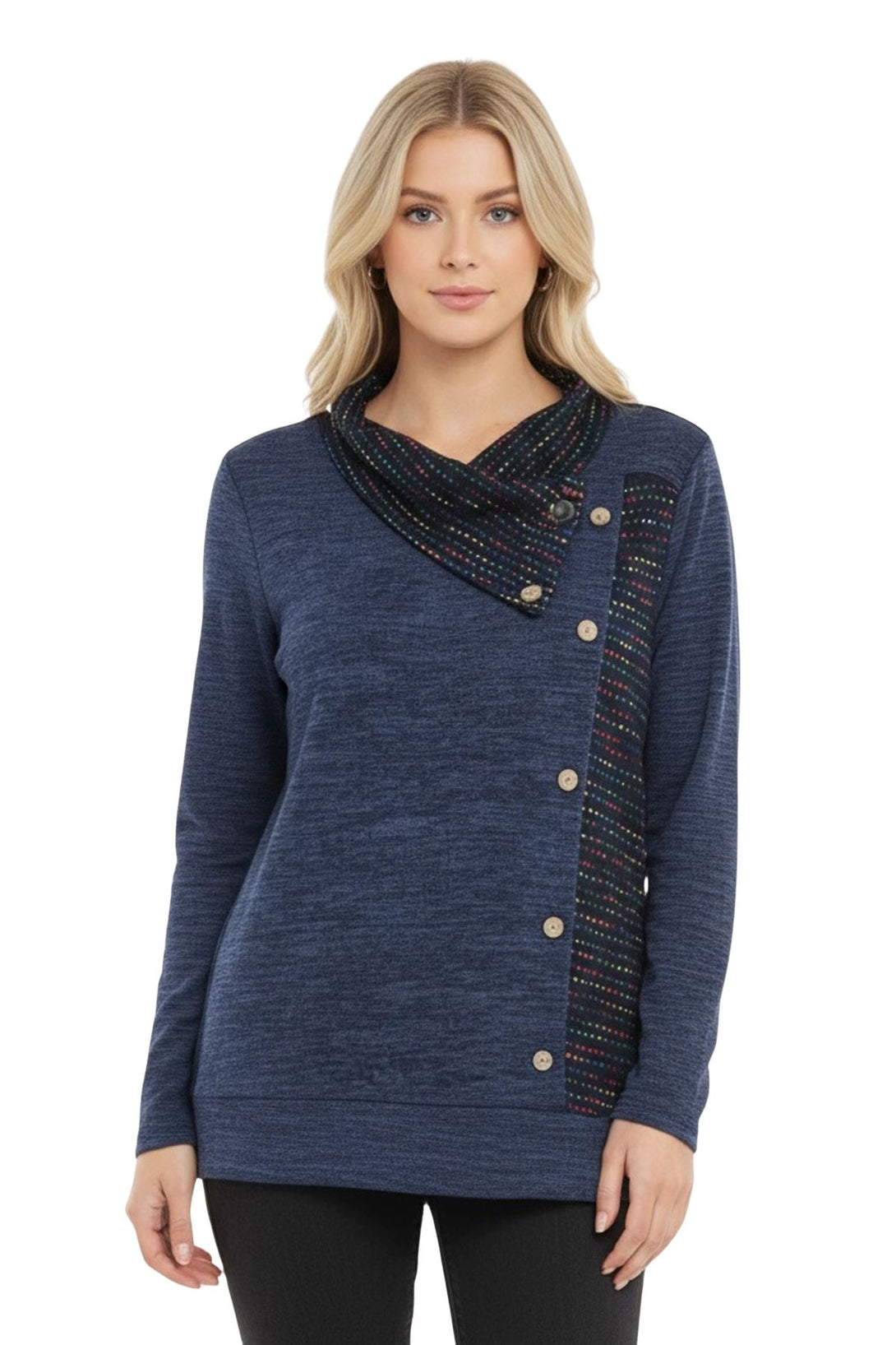 heathered button top for jeans outfits
