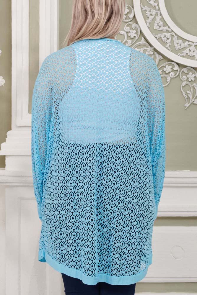 Crochet Pattern Mesh Viscose Cardigan