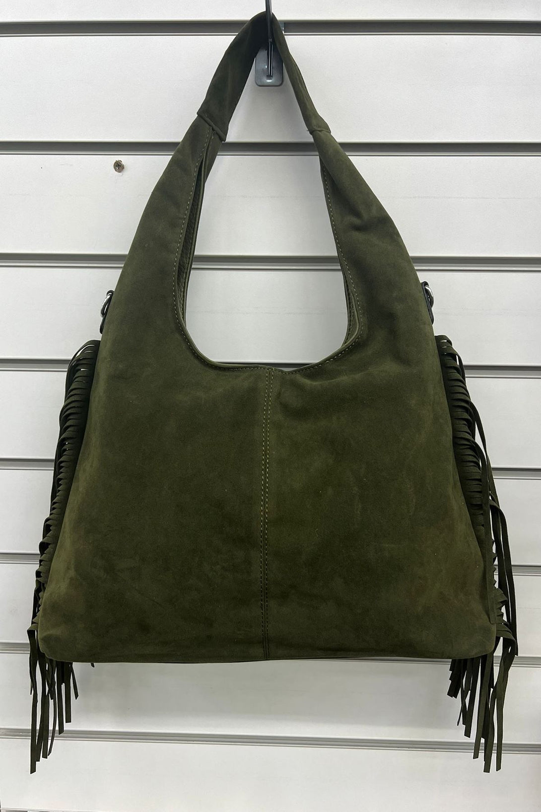 tassel fringe suede bag
