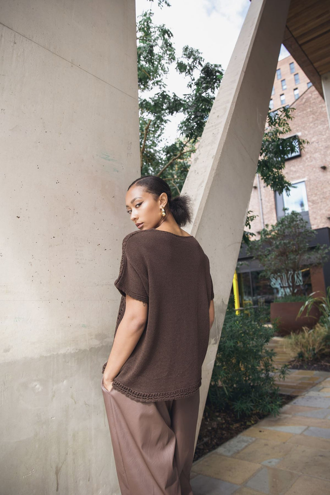 cotton crochet tunic for women