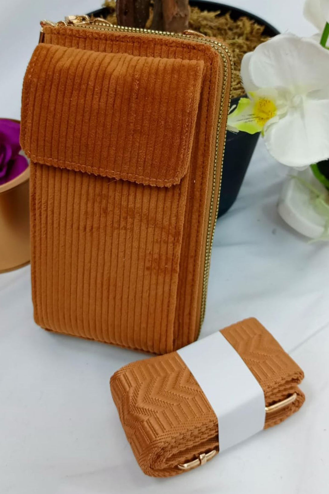 mini corduroy crossbody bag for women
