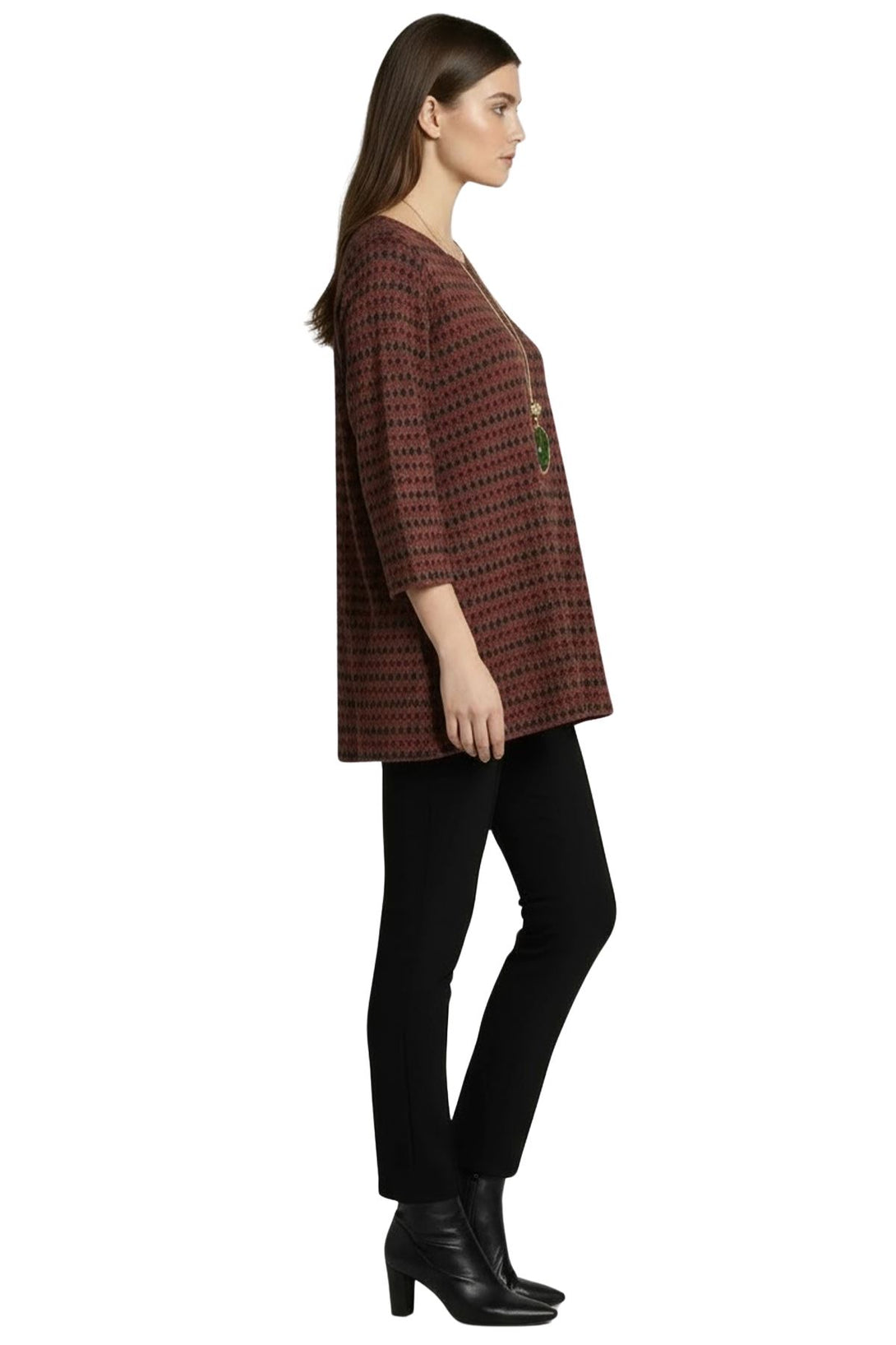 geo stripe knit top for leggings
