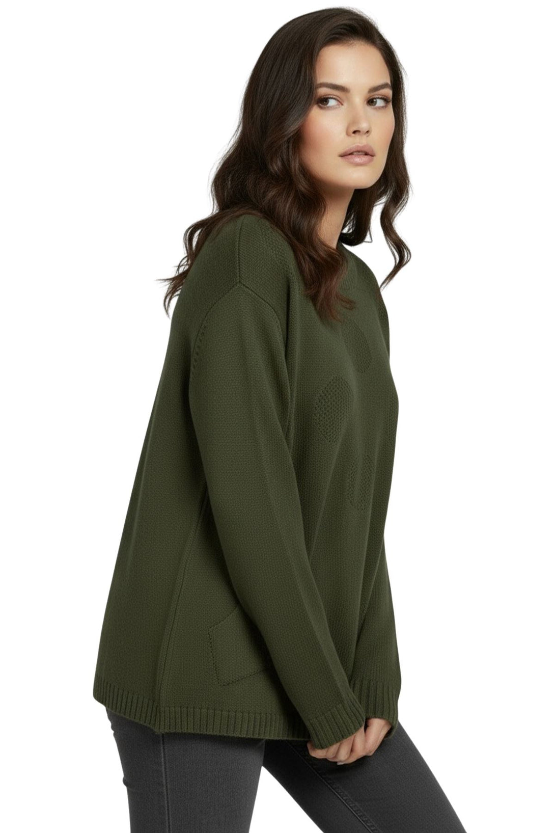 soft knit polka dot tunic
