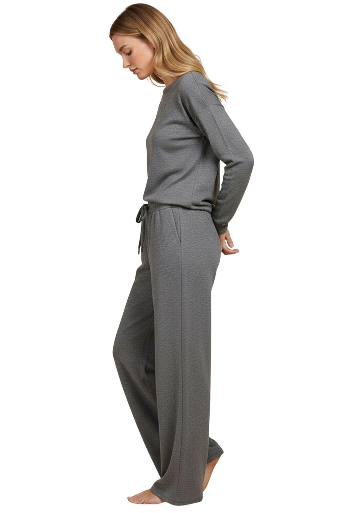 navy blue oversized lounge trousers
