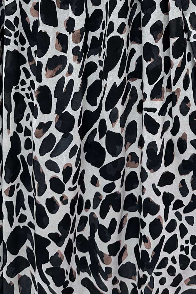Leopard Print Flared Sleeve Top