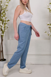 Plain Pocket Cotton Trousers