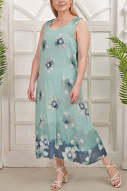 Lily Flower Print Cotton Dress