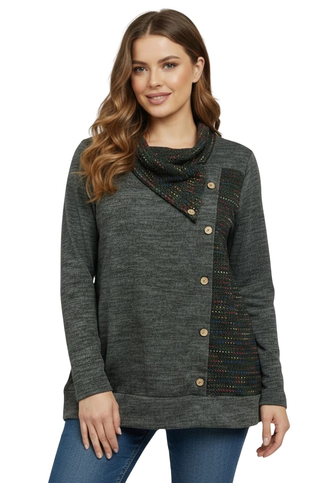 heathered texture top for uk fashion
