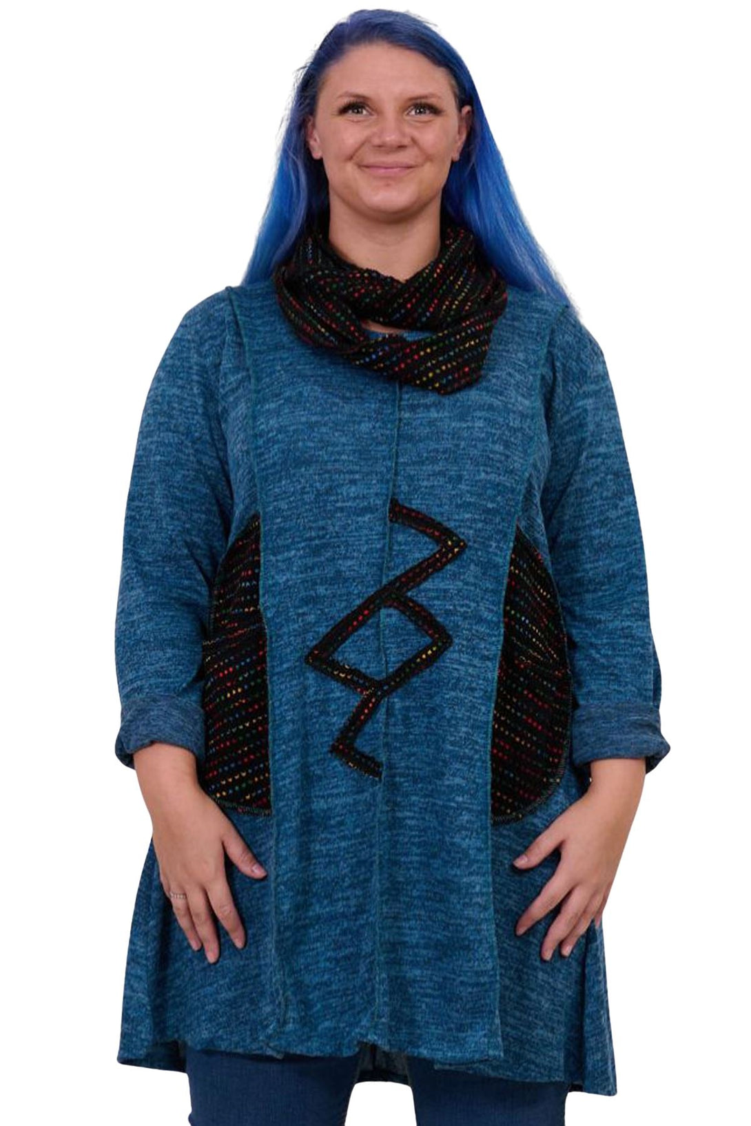 coloured zig zag top
