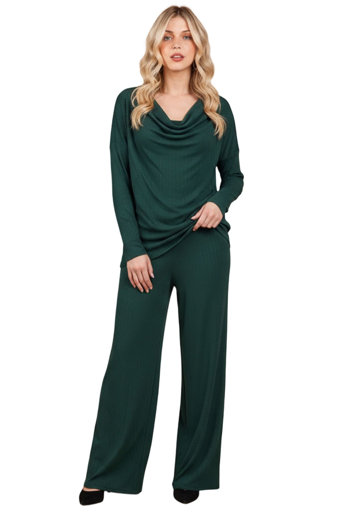 subtle ribbed co ord lounge set
