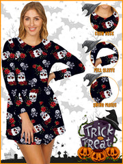 Sugar Skulls Print Halloween Dress