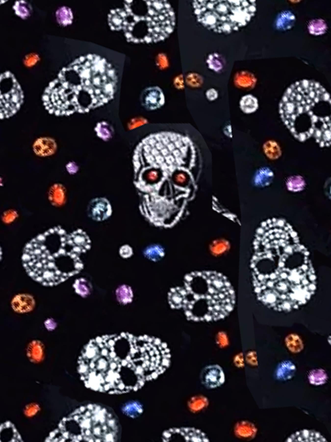 Sugar Skulls Print Halloween Dress