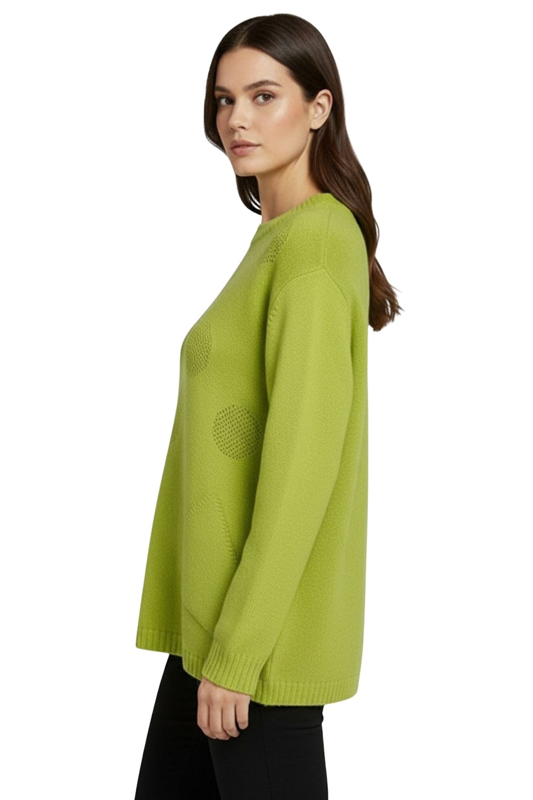 knitted polka dot tunic top
