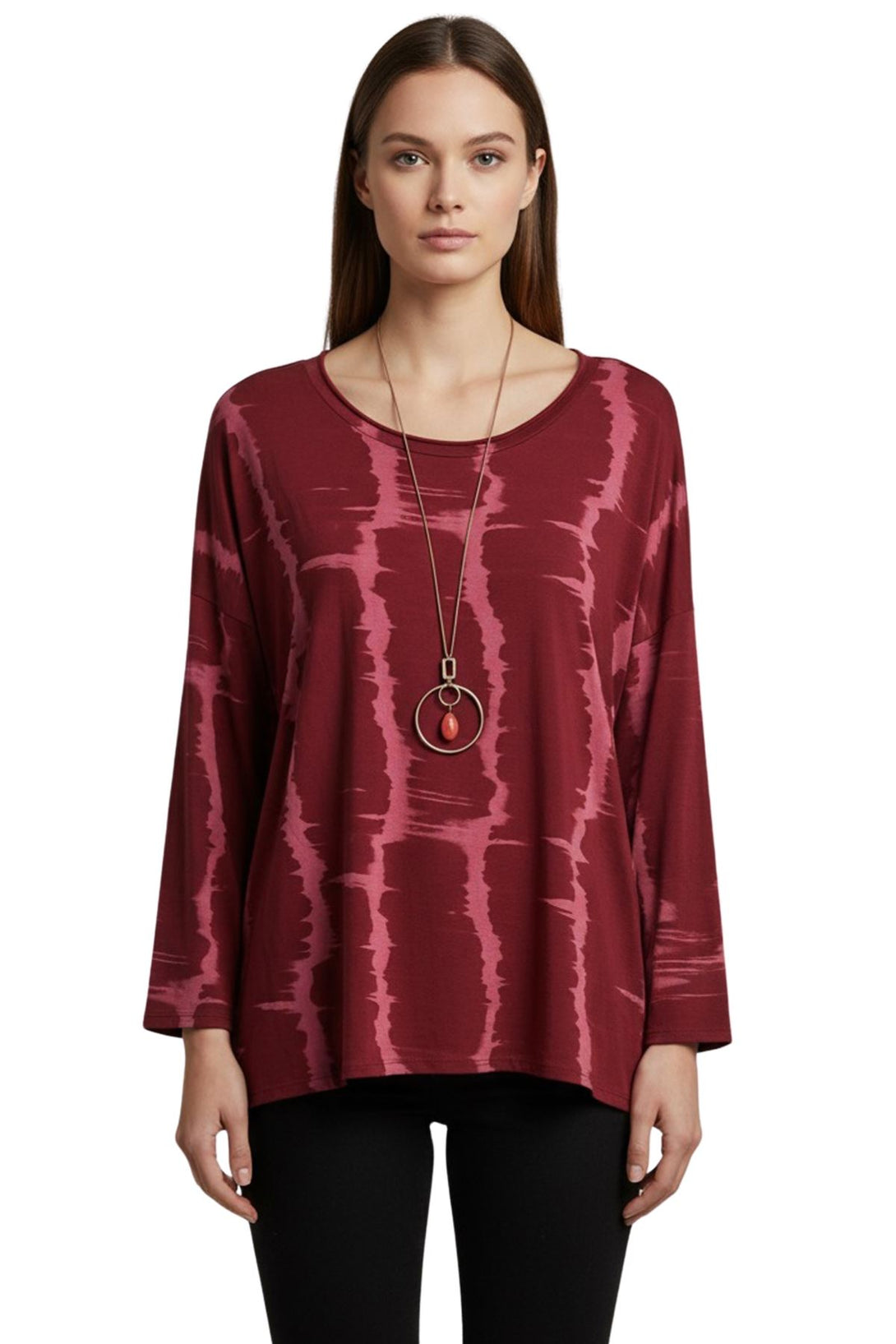 tie dye high low hem top
