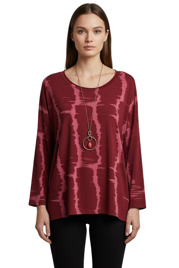 tie dye high low hem top
