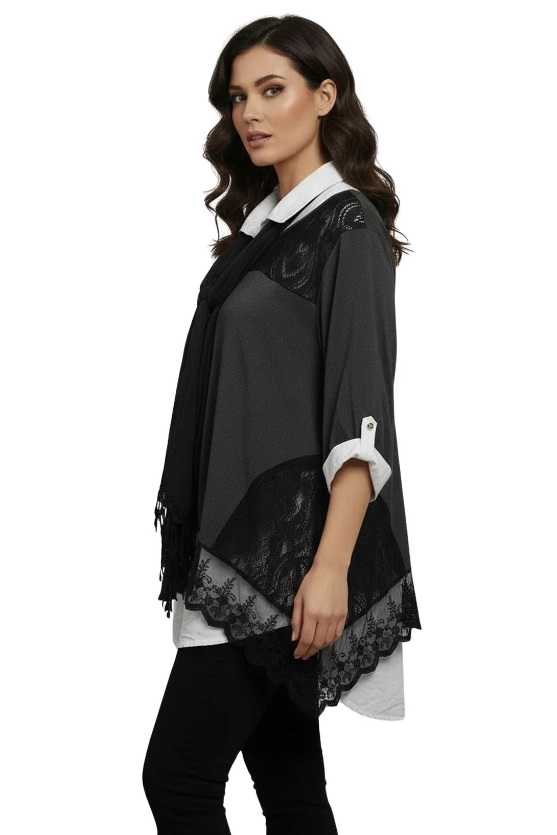 purple embroidered floral cotton top
