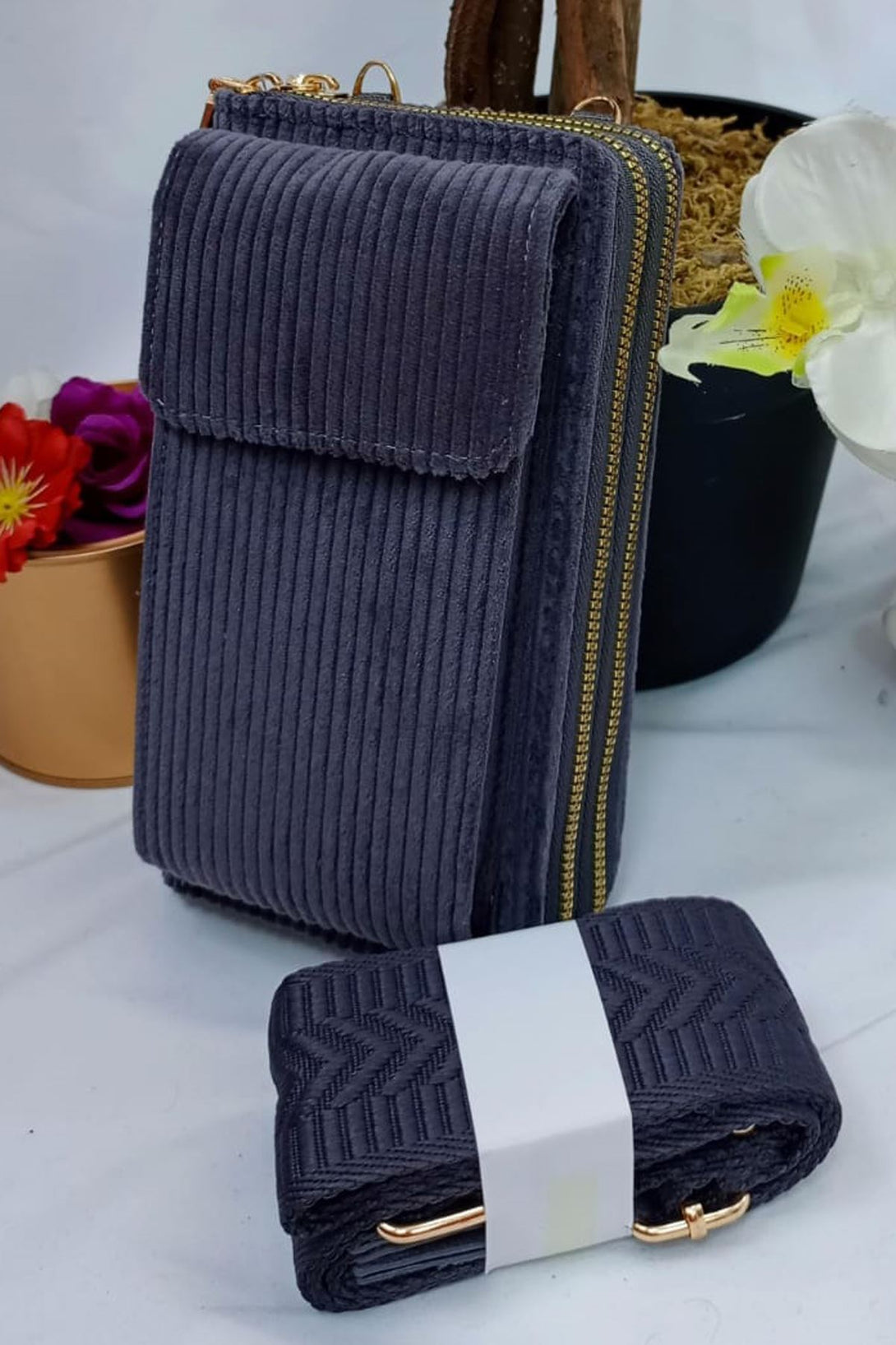 soft corduroy everyday crossbody bag
