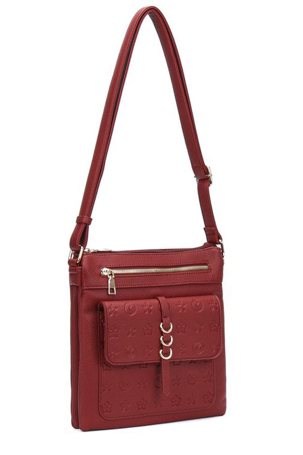 womens front pocket everyday shoulder bag
