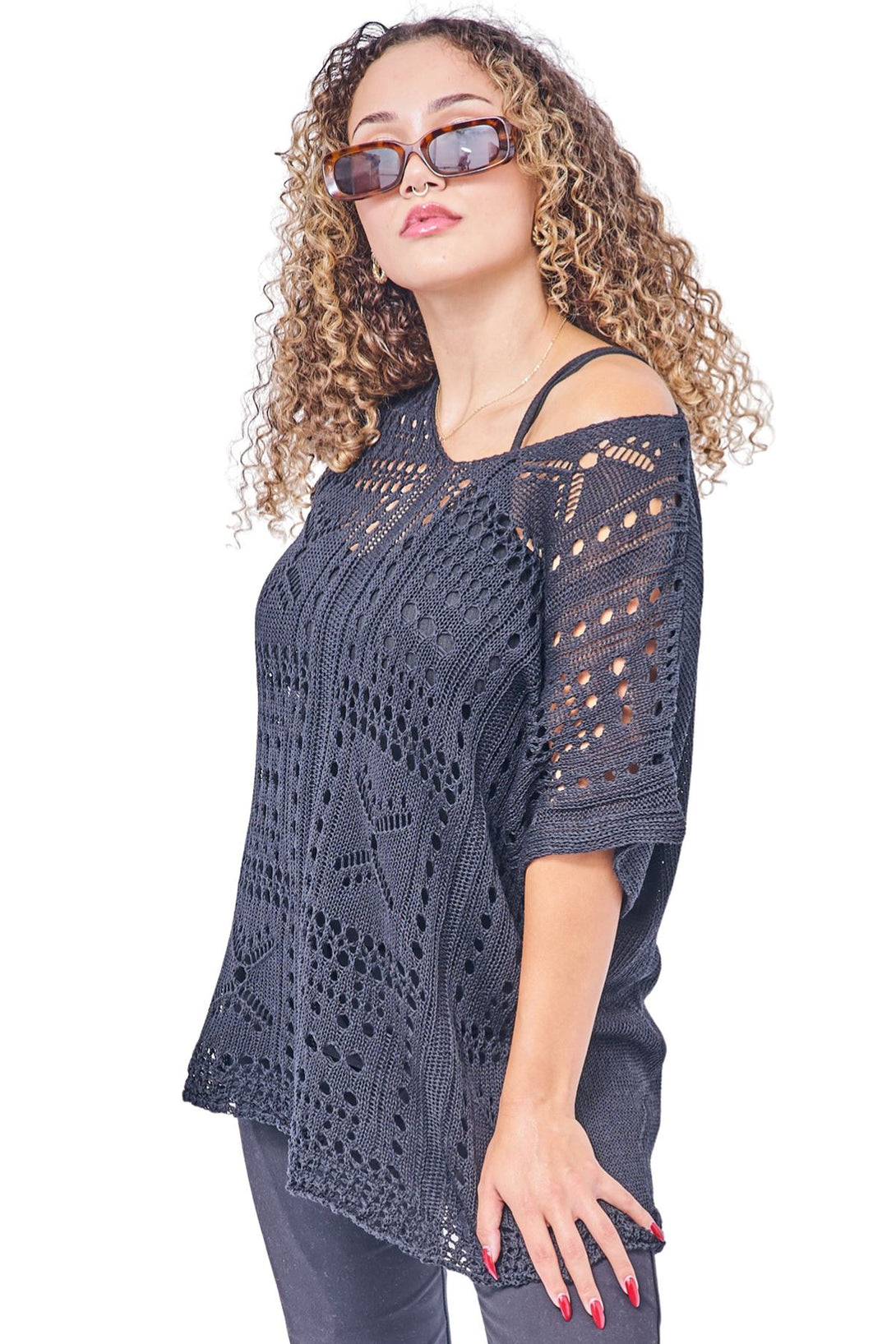 crocheted tunic long sleeve
