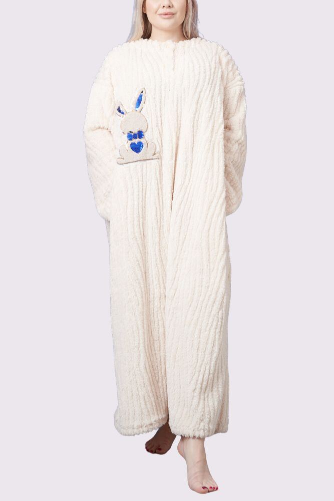 womens longline fleece lounge dress
