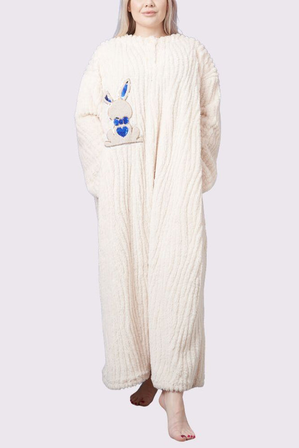 womens longline fleece lounge dress
