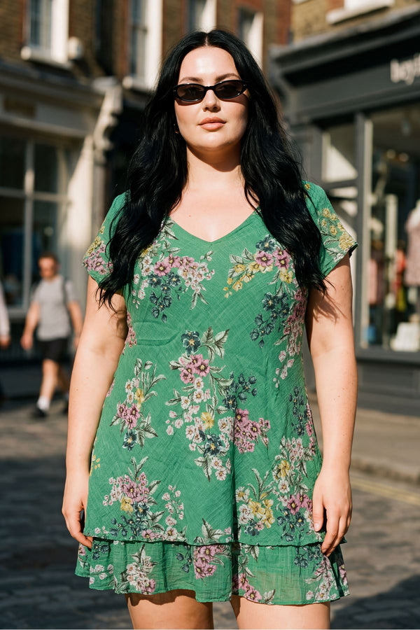 white christmas dresses The Italian Tile Dress - Green main image 0