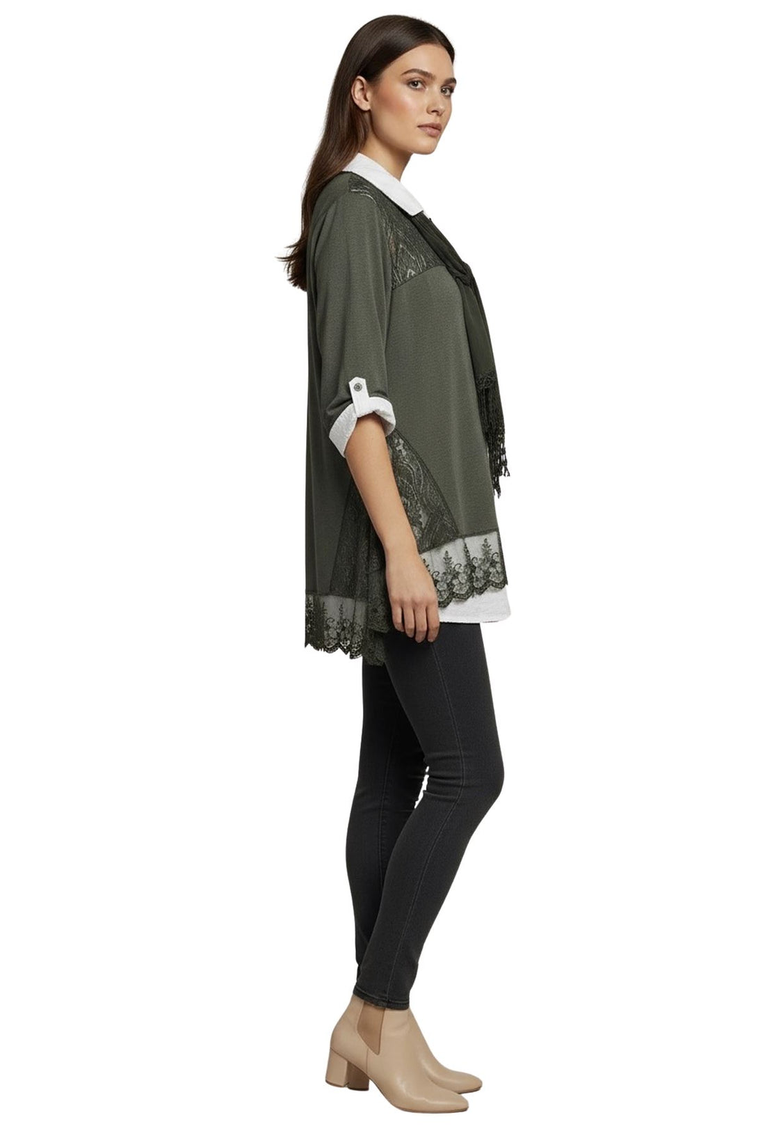 dusty pink embroidered cotton top
