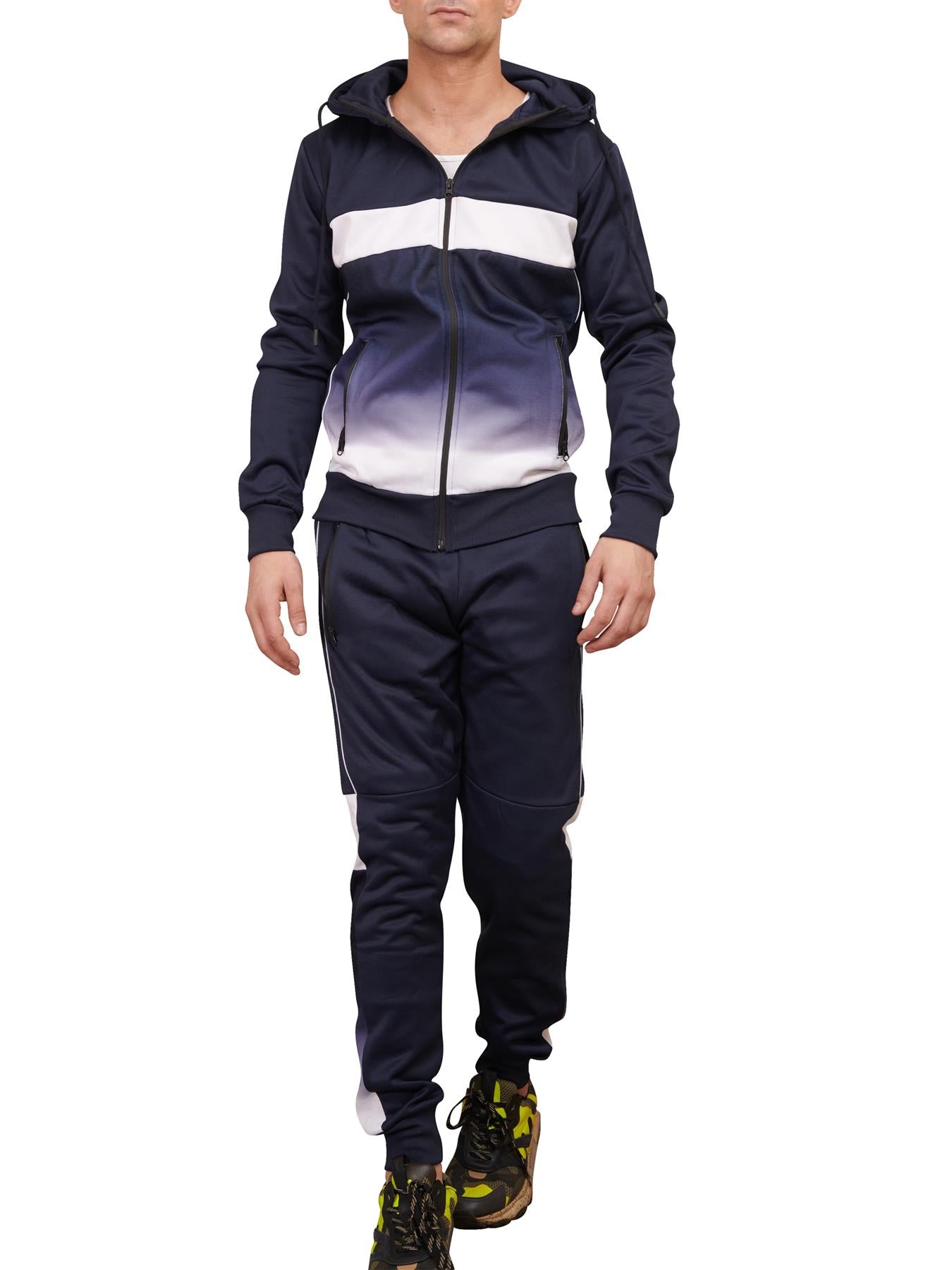 Slim Fit Two-tone Zip-through Tracksuit