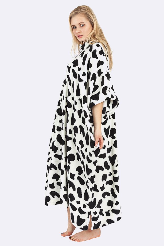 Odalys Printed Hooded Fleece Poncho Blanket - Love My Fashions - Womens Fashions UK
