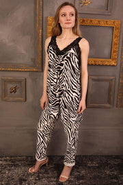 Zebra Print V Neck Camisole