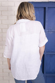 Plain Linen Pocket Shirt