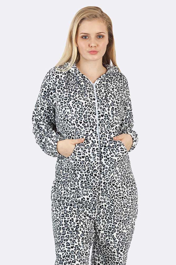 Brandi Leopard Print Hooded Fleece Jumpsuits_grwo
