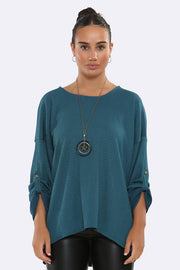 Italian Plain Ruched Necklace Top