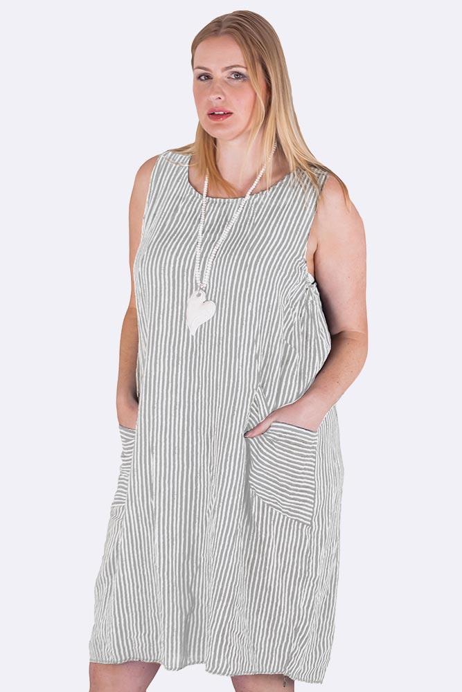 Striped Two Pocket Dress_GRWO
