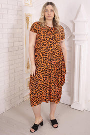 Leopard Print Viscose Dress