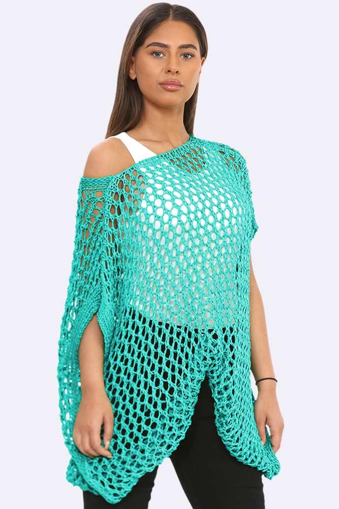 Italian Knitted Net Tassel Hem Top_GRWO