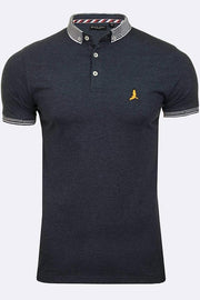 Oliver Mens Polo Shirt Jacquard Collar Cuff Short Sleeve T-shirt