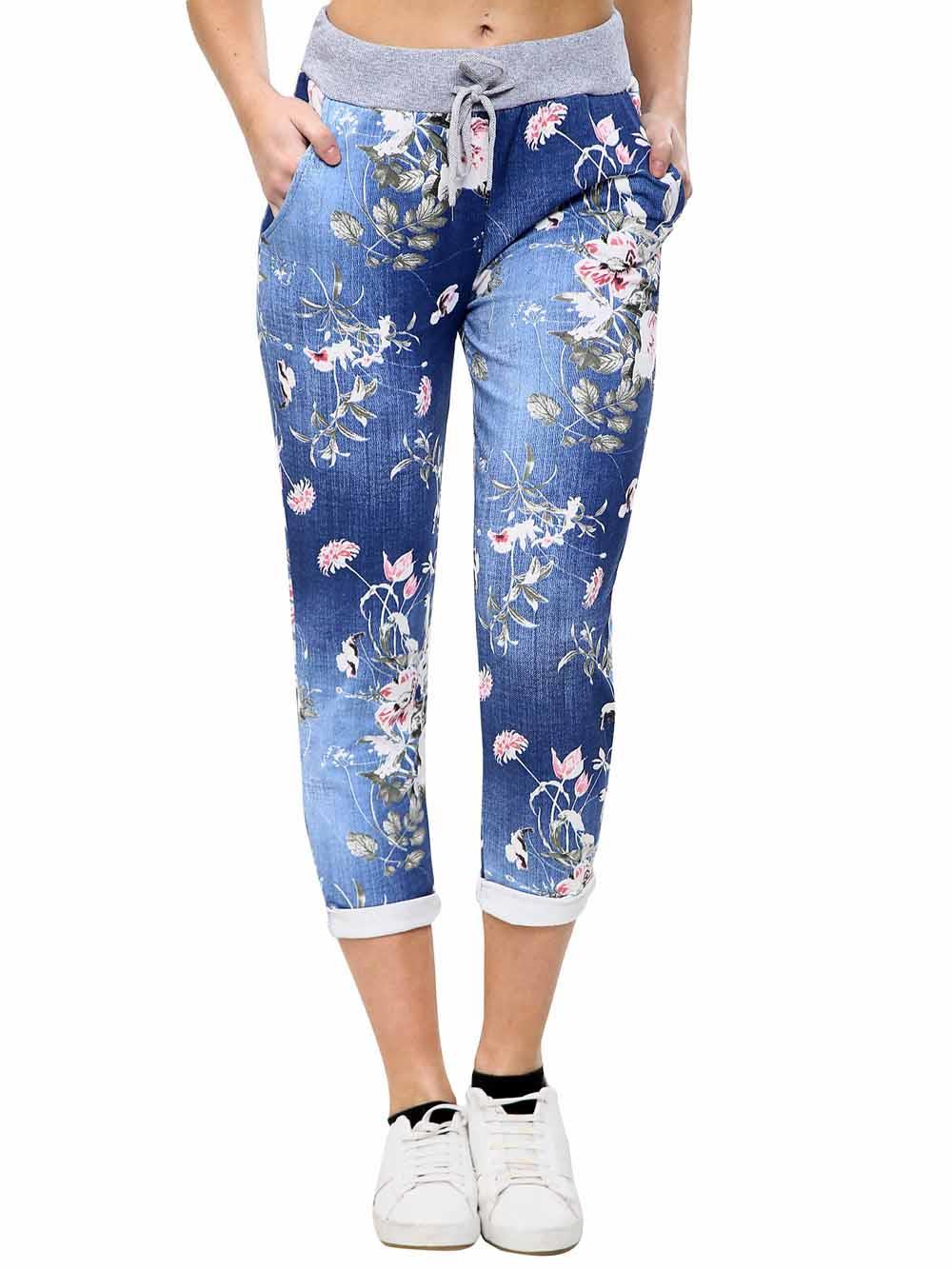 Floral Print Pocket Drawstring Trouser - Love My Fashions - Womens Fashions UK