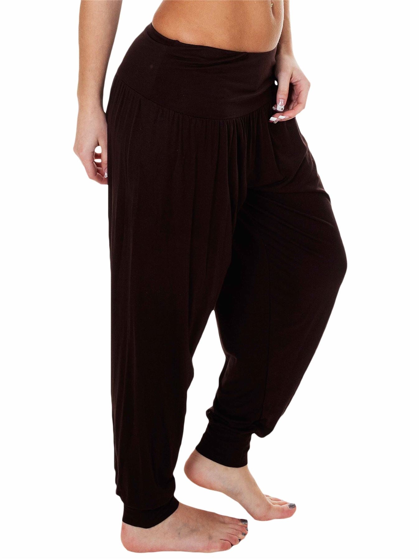 Women Eden Plain Full Length Ali Baba Harem Trousers