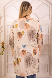 Spotted Print Cotton Tunic Top