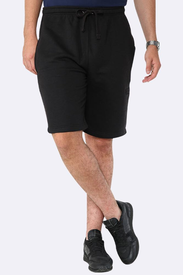 Men Plain Drawcord Side Zipper Shorts_GRWO