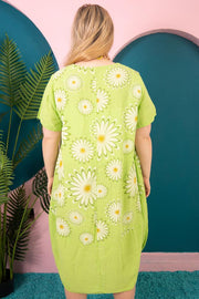 Plus Size Floral Print Cotton Dress